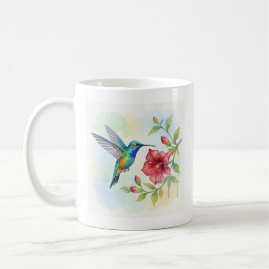 Watercolor Small Hummingbird Koffiemok (Links)