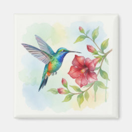 Watercolor Small Hummingbird Magneet
