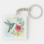 Watercolor Small Hummingbird Sleutelhanger (Achterkant)