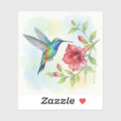 Watercolor Small Hummingbird Sticker (Vel)