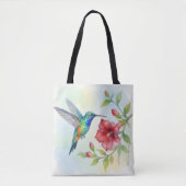 Watercolor Small Hummingbird Tote Bag (Voorkant)