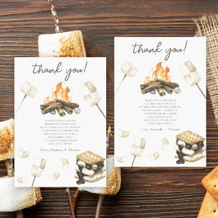 Watercolor S'mores Baby Shower Bedankt