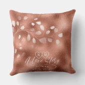 Watercolor Sneeuwklokjes Bruiloft Koper ID726 Kussen (Achterkant)