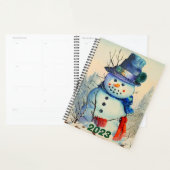 Watercolor Sneeuwman Aangepaste Planner (Display)