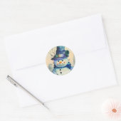 Watercolor Sneeuwman Sticker (Envelop)