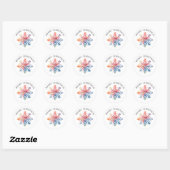 Watercolor Sneeuwvlok Kerst Sticker (Vel)