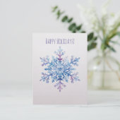 Watercolor sneeuwvlok Kerstkaart Feestdagenkaart (Staand voorkant)