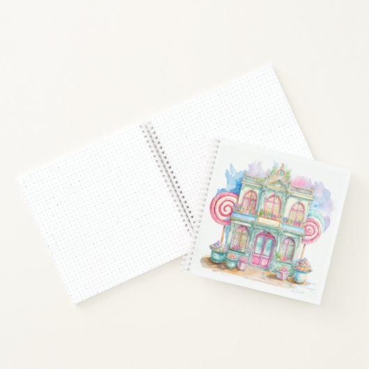 watercolor snoepwinkel bullet journal notitieboek (Binnen)