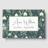 Watercolor Snowdrops for Memorial Service Gastenboek (Voorkant)