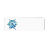 Watercolor Snowflake Address Label (Voorkant)