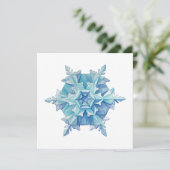 Watercolor Snowflake Flat Christmas Card (Staand voorkant)