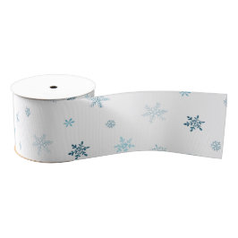Watercolor Snowflakes Grosgrain Ribbon Lint