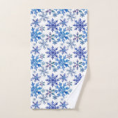 Watercolor Snowflakes Pattern Bad Handdoek (Handdoek)