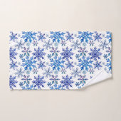 Watercolor Snowflakes Pattern Bad Handdoek (Handdoek)