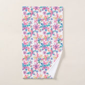 Watercolor Snowflakes Pattern Bad Handdoek (Handdoek)