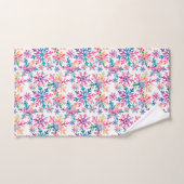 Watercolor Snowflakes Pattern Bad Handdoek (Handdoek)