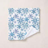 Watercolor Snowflakes Pattern Bad Handdoek (Wasdoekje)