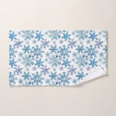 Watercolor Snowflakes Pattern Bad Handdoek (Handdoek)