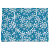 Watercolor Snowflakes Pattern Groot Cadeauzakje (Voorkant)