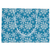 Watercolor Snowflakes Pattern Groot Cadeauzakje (Achterkant)