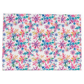 Watercolor Snowflakes Pattern Groot Cadeauzakje (Achterkant)