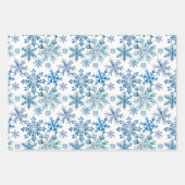 Watercolor Snowflakes Pattern Inpakpapier Vel (Voorkant 3)