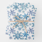 Watercolor Snowflakes Pattern Inpakpapier Vel (In situ)