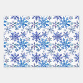 Watercolor Snowflakes Pattern Inpakpapier Vel (Voorkant 2)