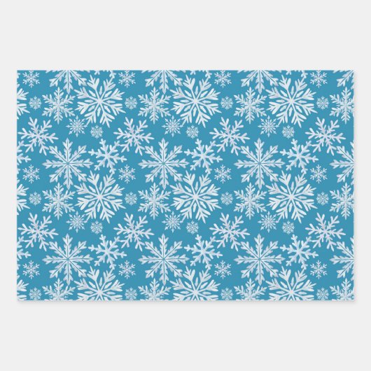 Watercolor Snowflakes Pattern Inpakpapier Vel (Voorkant)