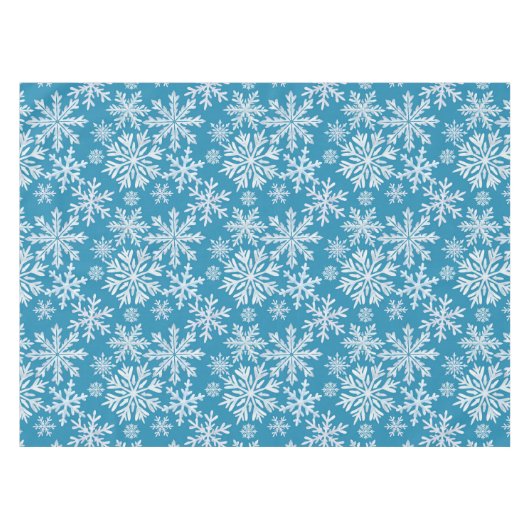 Watercolor Snowflakes Pattern Tafelkleed (Voorkant (Horizontaal))