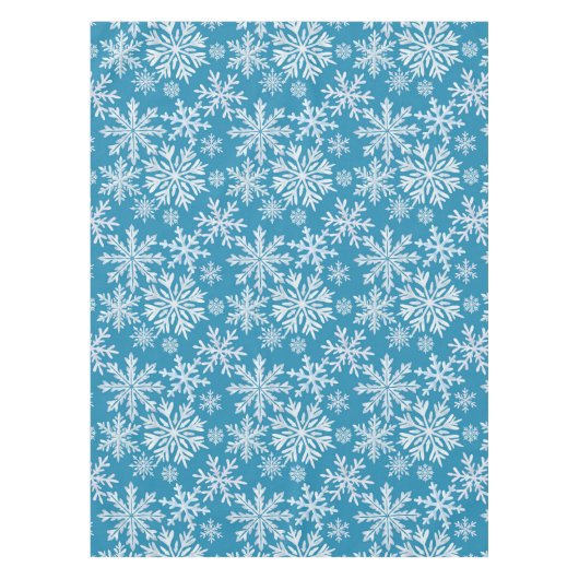 Watercolor Snowflakes Pattern Tafelkleed (Voorkant)