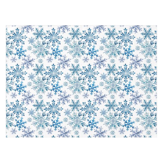 Watercolor Snowflakes Pattern Tafelkleed (Voorkant (Horizontaal))