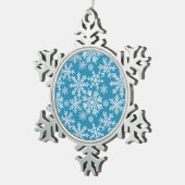 Watercolor Snowflakes Pattern Tin Sneeuwvlok Ornament (Rechts)