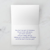 Watercolor Snowman Christmas Card Customizable Art Kaart (Binnen)
