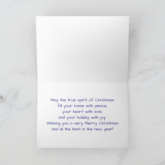 Watercolor Snowman Christmas Card Customizable Art Kaart (Binnen)