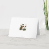 Watercolor Snowman Christmas Card – Lantern & Card Kaart (Achterkant)