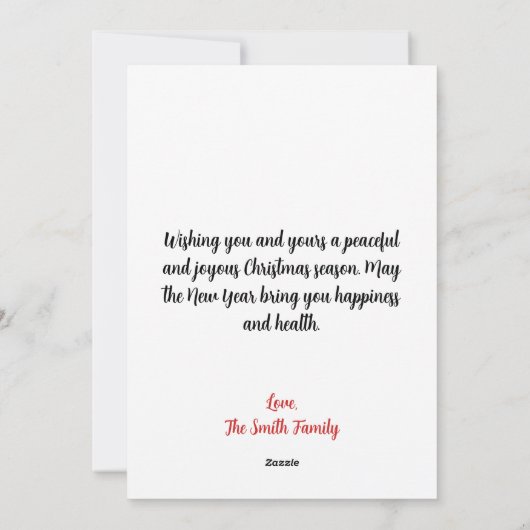 Watercolor Snowman Fox Bunny Woodland Christmas Feestdagenkaart (Achterkant)