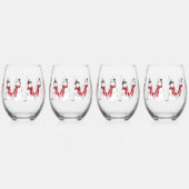 Watercolor Snowman Wijnglas Zonder Voet (Rechts)