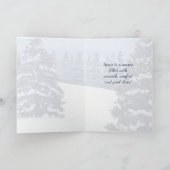 Watercolor snowy trees, Folded Holiday Card Kaart (Binnen)