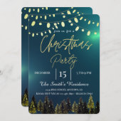 Watercolor Sparbomen Winter,Lampen Kaart (Voorkant / Achterkant)