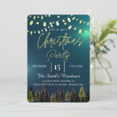 Watercolor Sparren Bomen Winter,Lampen Kaart (Staand voorkant)