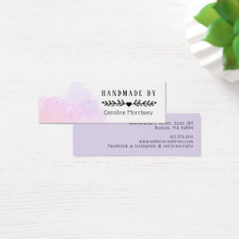 Watercolor Spat Waterdruppel Oorbellen Displaykaar Mini Visitekaartjes