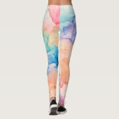 Watercolor Spetter Designer Leggings (Achterkant)