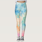 Watercolor Spetter Designer Leggings (Voorkant)