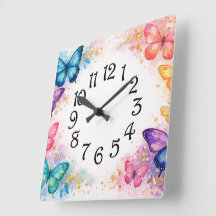 Watercolor Spetterende Vlinder en Glitter Meisje