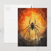 Watercolor Spider  Briefkaart (Voorkant / Achterkant)