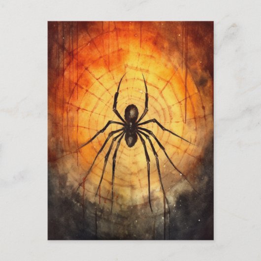 Watercolor Spider  Briefkaart (Voorkant)