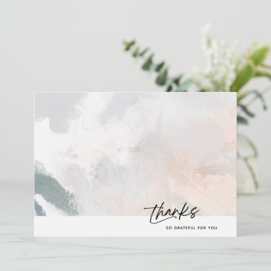 Watercolor Splash Bedankkaart | Zo Dankbaar (Staand voorkant)