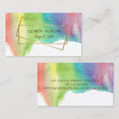 Watercolor Splash, Gouden Lijst Visitekaartje (Voorkant / Achterkant)