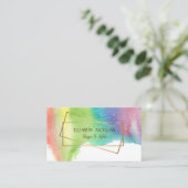 Watercolor Splash, Gouden Lijst Visitekaartje (Staand voorkant)